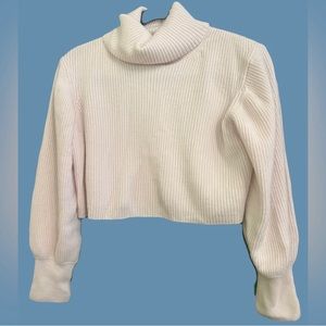 Aritzia Wilfred 100% Merino Wool Cropped Sweater